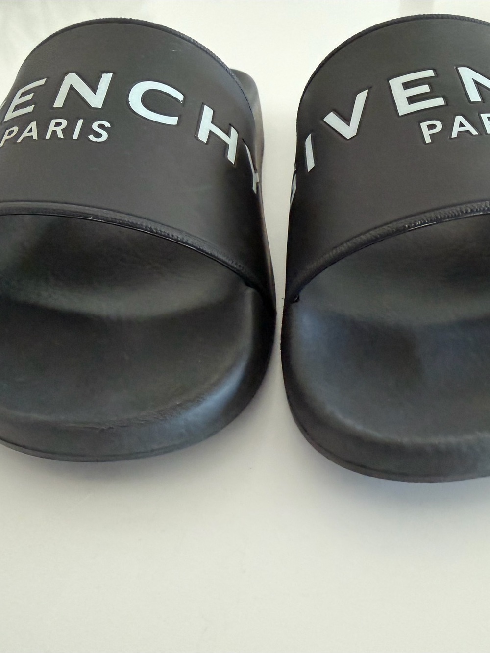 Givenchy Black Pool Slide Sandal with White Logo - Picture 3 of 9